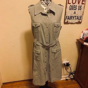 Snap shirt dress